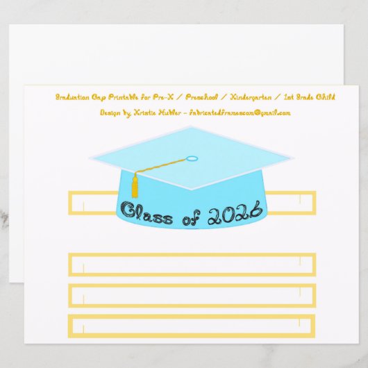 Graduation Cap Turquoise Blue Party Hat 2026 Black (正面/裏面)