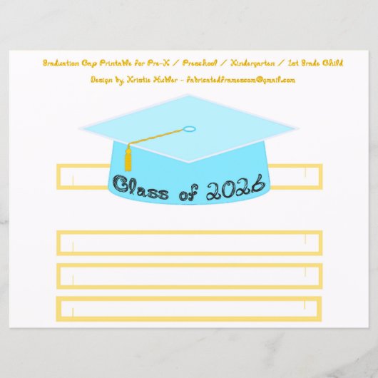 Graduation Cap Turquoise Blue Party Hat 2026 Black (正面)