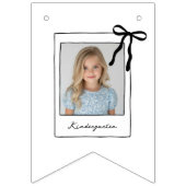 Graduation Cap with Bow School Years Photo バンティングフラッグ (第2の旗)