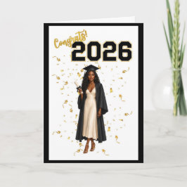 Graduation Card for Her - African American カード