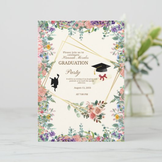Graduation Celebration Invitation 招待状 (スタンド正面)