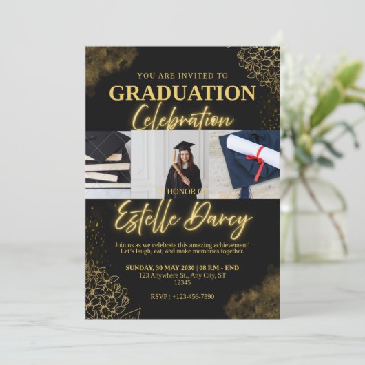 Graduation Celebration Invitation 招待状 (スタンド正面)