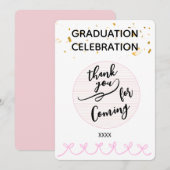 Graduation Celebration Thank You for Coming Favor  (正面/裏面)