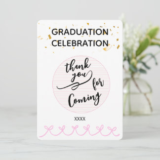 Graduation Celebration Thank You for Coming Favor 