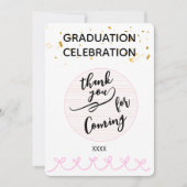 Graduation Celebration Thank You for Coming Favor  (正面)