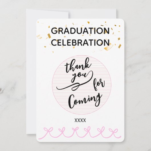 Graduation Celebration Thank You for Coming Favor  (正面)