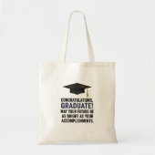 Graduation Cheers Tote Bag – Beige トートバッグ (正面)