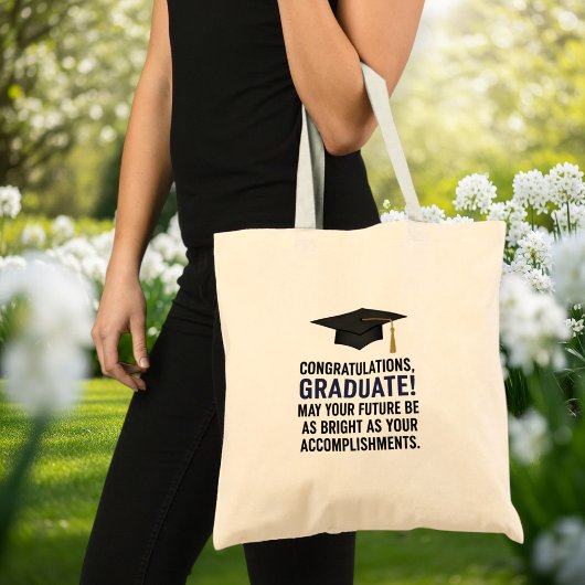 Graduation Cheers Tote Bag – Beige トートバッグ