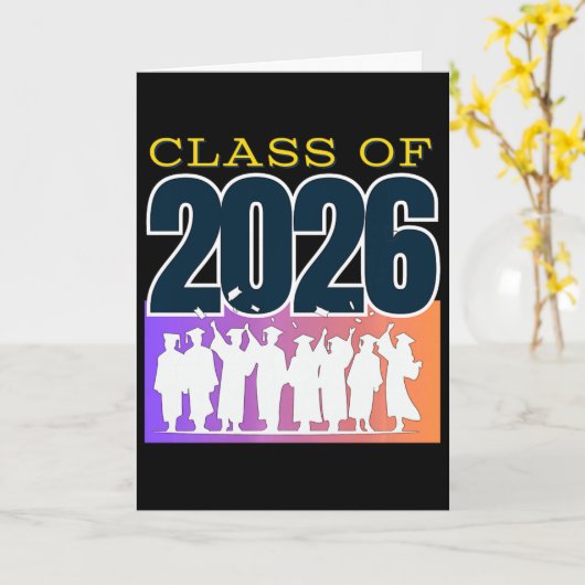 Graduation Cl Of 2026 Premium Tri-blend  カード (黄色い花)