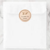 Graduation Class of 2026 Classic Gold Wax Seal ラウンドシール (バッグ)