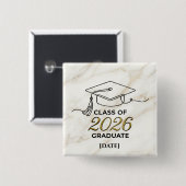 Graduation Class of 2026 / Pin Graduación 缶バッジ (正面&裏面)