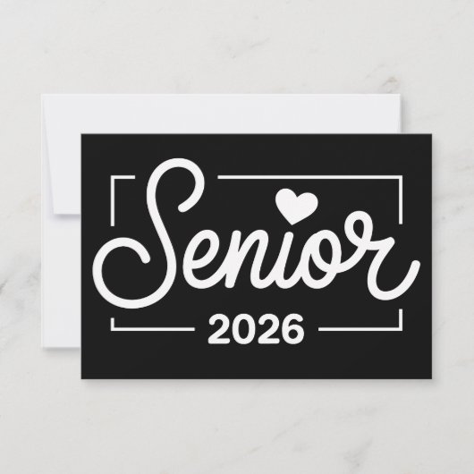 Graduation Class Of 2026 Senior Heart Graduate 案内状 (正面)