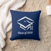 Graduation Class of 20?? BLUCLWHT Customize Year クッション (ブランケット)