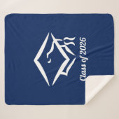 Graduation Class of 20?? BLUCLWHT Customize Year シェルパブランケット (正面(横))