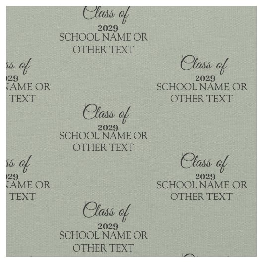 Graduation Class of Custom Year and Text ファブリック (クローズアップ)