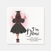 Graduation Class Of Party スタンダードカクテルナプキン (正面)