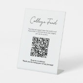 Graduation College Fund QR Code Minimalist 台座サイン (正面)