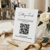 Graduation College Fund QR Code Minimalist 台座サイン