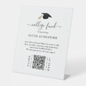 Graduation College Fund with QR Code 台座サイン (正面)