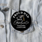 Graduation Commencement Celebration Proud Dad 缶バッジ (インサイチュ)