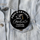 Graduation Commencement Celebration Proud Grandpa 缶バッジ (インサイチュ)