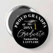 Graduation Commencement Celebration Proud Grandpa 缶バッジ (正面&裏面)