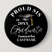 Graduation Commencement Celebration Proud Sister 缶バッジ (正面)