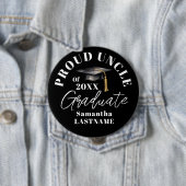 Graduation Commencement Celebration Proud Uncle 缶バッジ (インサイチュ)