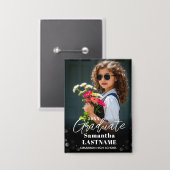 Graduation Commencement Party Selfie Button 缶バッジ (正面/裏面)