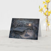 Graduation Congrats Dark Romance Elegant Moody  カード (黄色い花)