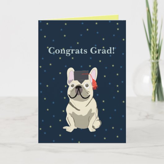 Graduation, Congrats Grad! French Bulldog カード (正面)
