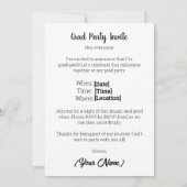 Graduation Congratulations Card - custom Photo 案内状 (裏面)