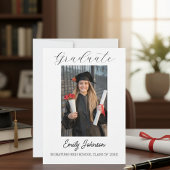 Graduation Congratulations Card - custom Photo 案内状