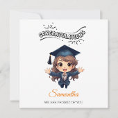 Graduation Congratulations Card with Illustration シーズンカード (正面)