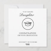 Graduation Congratulations Card with Illustration シーズンカード (裏面)