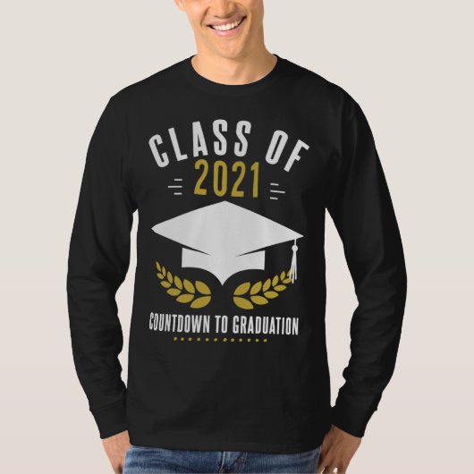 Graduation Countdown Senior 2021 Tシャツ (正面)
