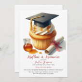 Graduation Cupcake Brunch Celebration 招待状 (正面/裏面)