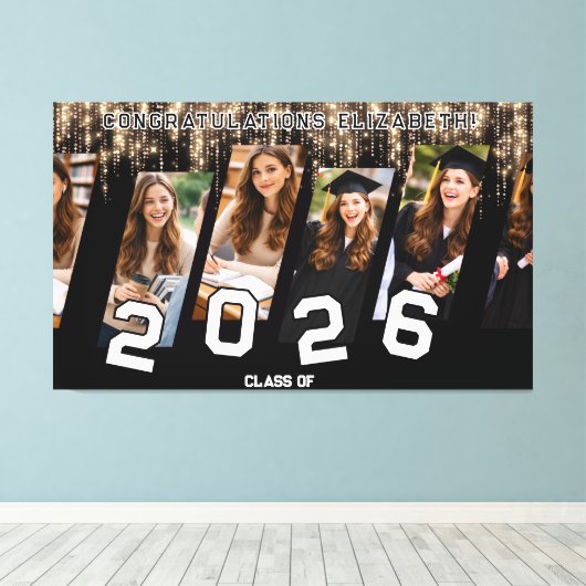  Graduation  Custom Canvas with Photo Collage キャンバスプリント (インサイチュ (ウッドフロア))