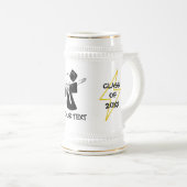 Graduation Dabbing Male Lightning Bolt Custom ビールジョッキ (正面右)
