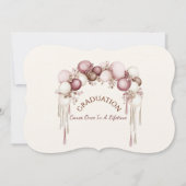 Graduation Daughter Balloons Invitation 招待状 (正面)