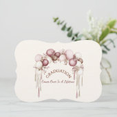 Graduation Daughter Balloons Invitation 招待状 (スタンド正面)