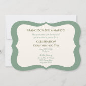 Graduation Daughter Floral Bouquet Invitation 招待状 (裏面)