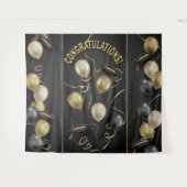 Graduation Decorations Wall Photo Backdrop タペストリー (正面(横))