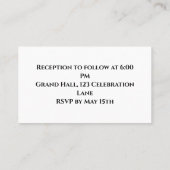 Graduation Details Card | Tarjeta Detalles コーリングカード (裏面)