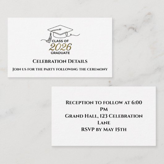 Graduation Details Card | Tarjeta Detalles コーリングカード (正面/裏面)