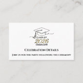 Graduation Details Card | Tarjeta Detalles コーリングカード (正面)