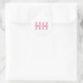 Graduation Diploma Blush & Pink Envelope Seal ラウンドシール (バッグ)