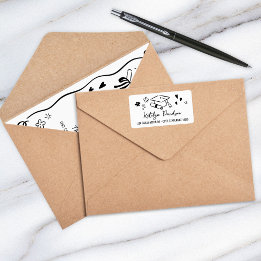 Graduation Doodle Return Address ラベル
