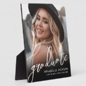 Graduation Elegant Script Photo フォトプラーク (側面)