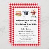 Graduation Feast & Wordplay Fun BBQ Party 招待状 (正面/裏面)